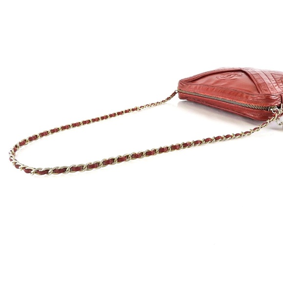 CHANEL Burgundy Quilted Crossbody Bag - Picture 8 of 16